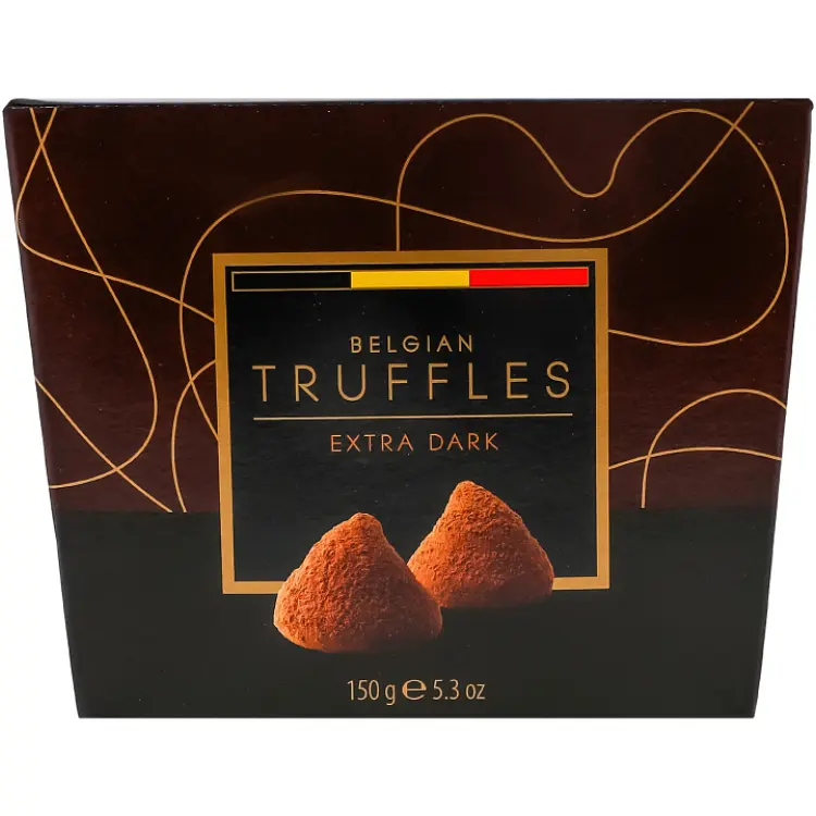 Цукерки трюфелі Belgian Truffles Chocolates Extra Dark з какао-порошком 150 г