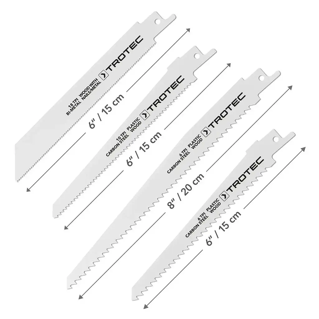 Набір полотен з біметалу (BIM) для пилки шабельної Trotec 10 pieces Wood/Metal/Plastic Set - фото 2