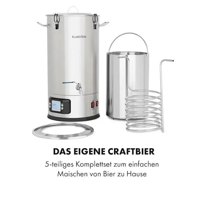 Пивоварня побутова Klarstein Maischfest 35 л 1500/3000W (10033340) - фото 7