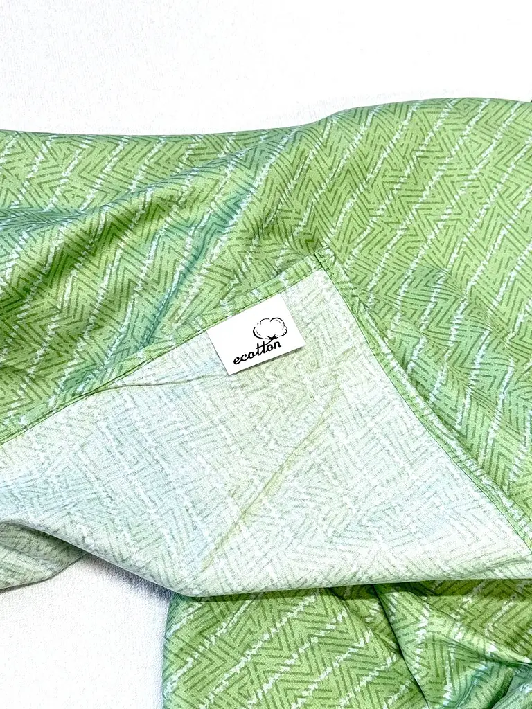 Комплект постільної білизни Ecotton полуторний 150х215 см Папороть зелена 21006 (23348) - фото 6