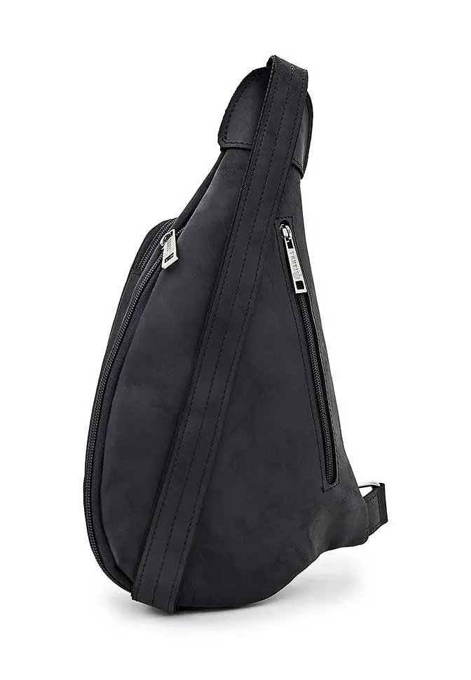 Шкіряна сумка слінг Tarwa 23х38х9 см sum0025578 - фото 2