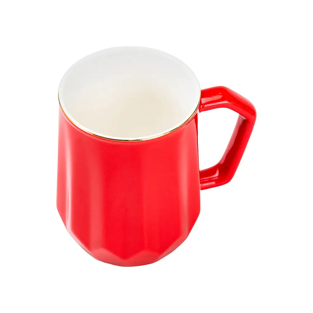 Чашка керамическая Happy Life Fine Ceramics 400 мл красная HP7189R - фото 2