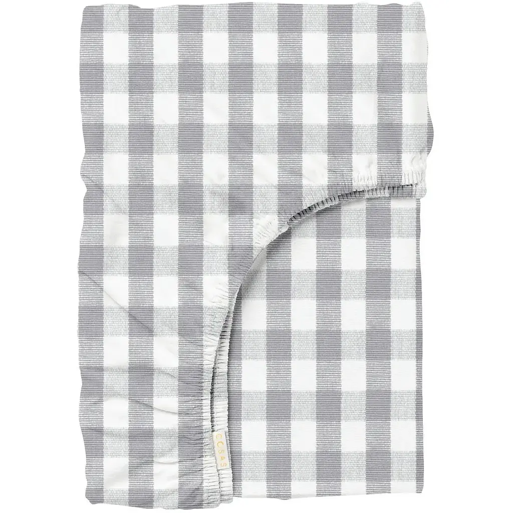 Простирадло на резинці в дитяче ліжечко Cosas Gray Check 60х120х12 см (GrayCheck_120)