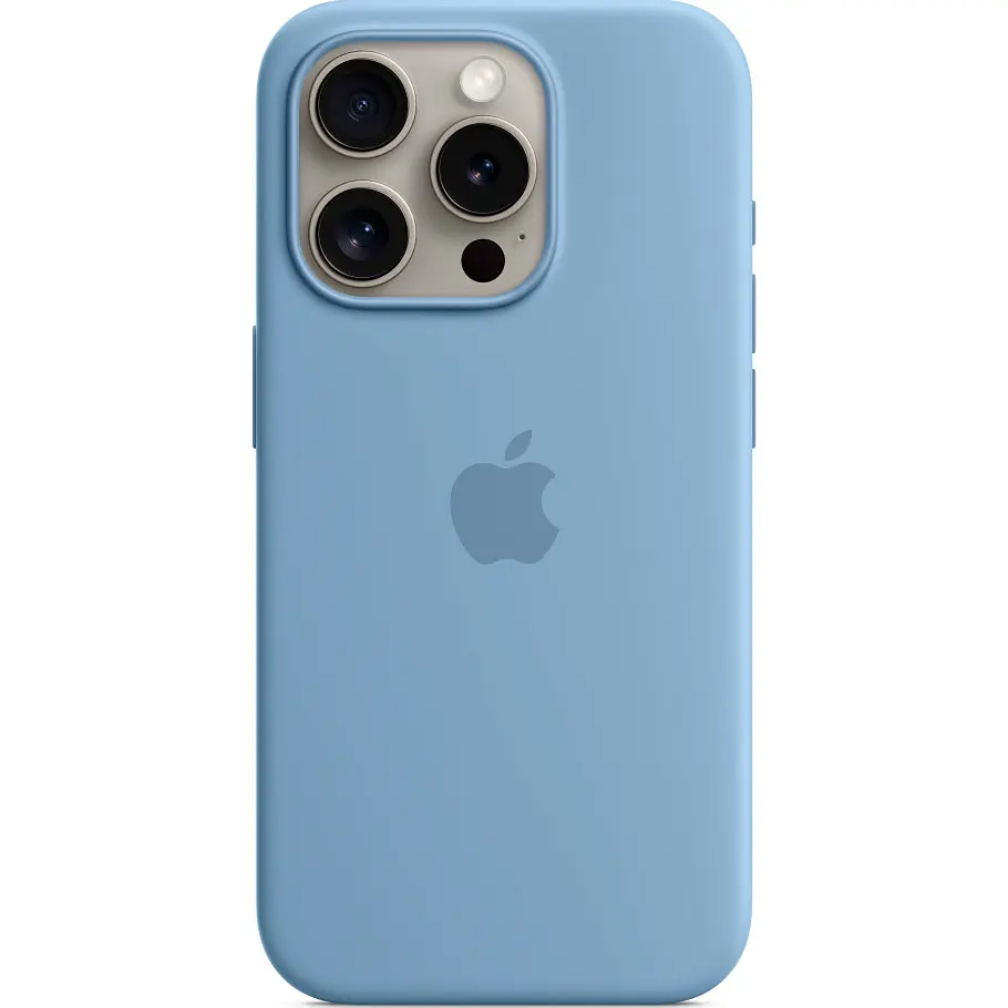 Чехол Apple Silicone Case with MagSafe для iPhone 15 Pro Winter Blue (MT1L3ZM/A) [92949] - фото 4