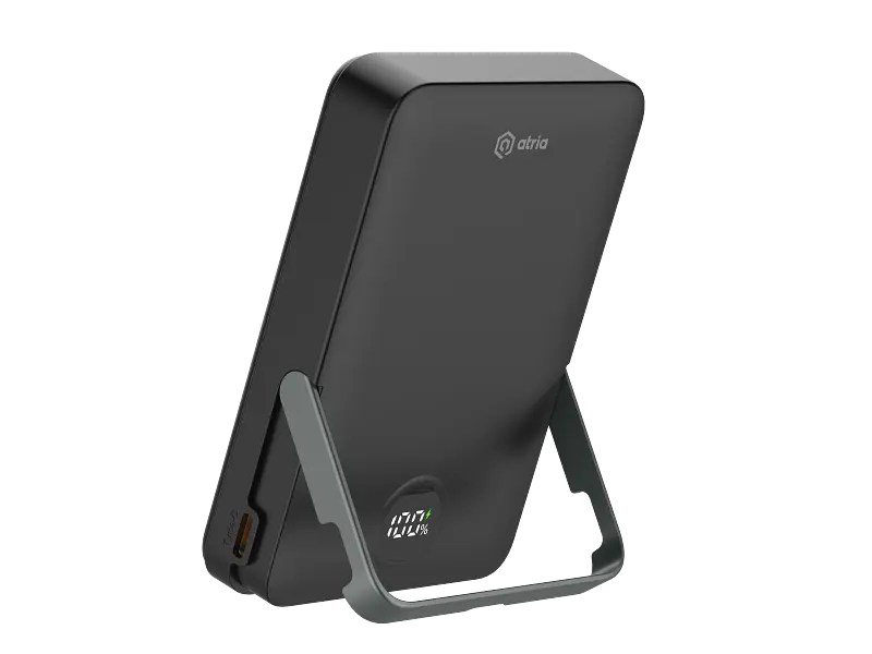 Зовнішній акумулятор (Power Bank) ATRIA WPD-W57B MagSafe 10000mAh Black - фото 2