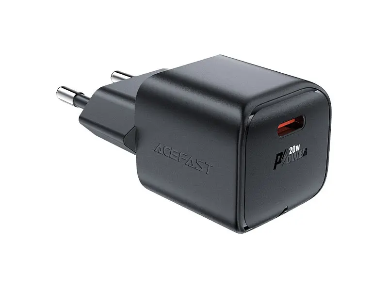 Мережевий зарядний пристрій Acefast A73 Mini PD20W GaN Black (6974316282648) - фото 4