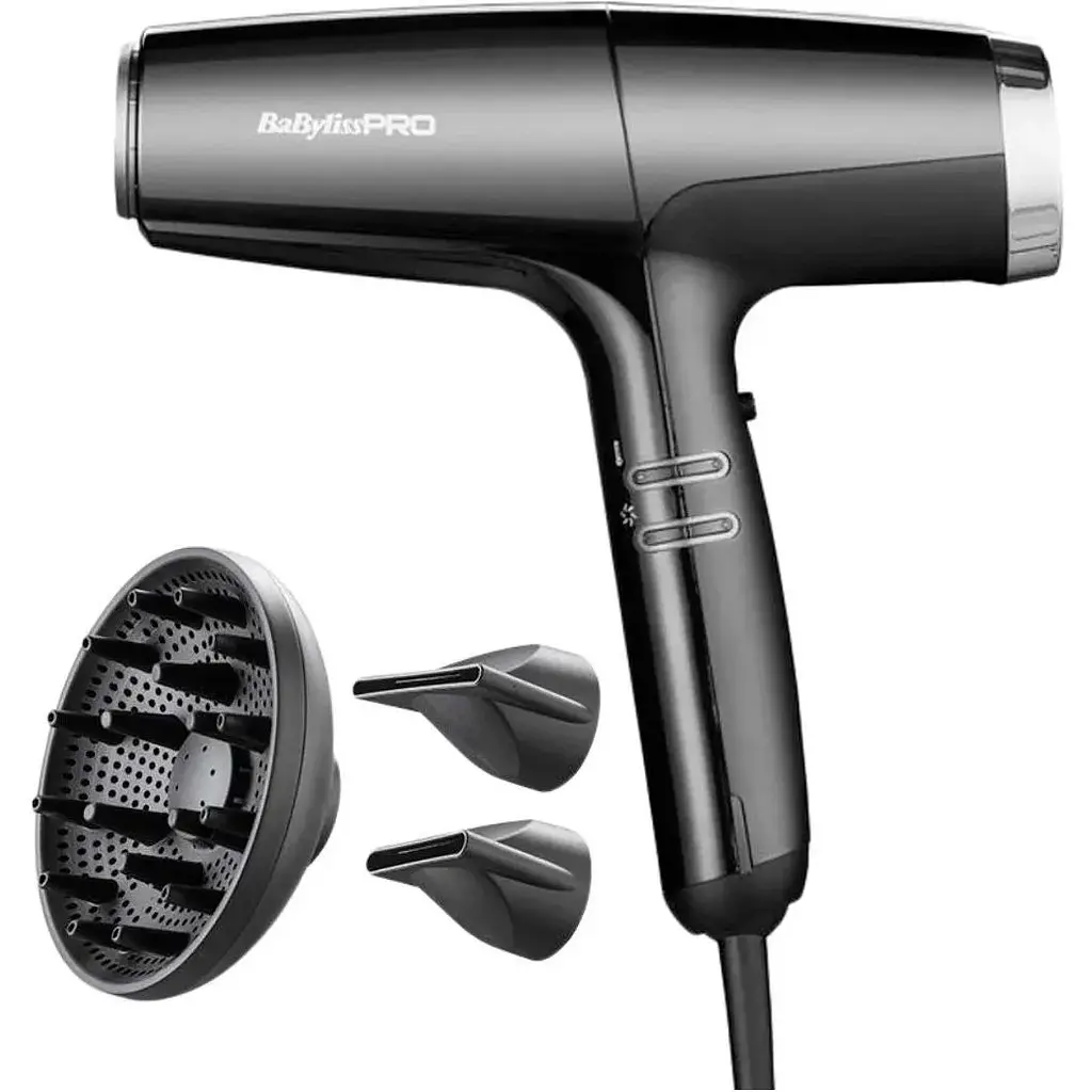 Фен BaByliss PRO BAB8550BE Falco Black/Silver [130175] - фото 2