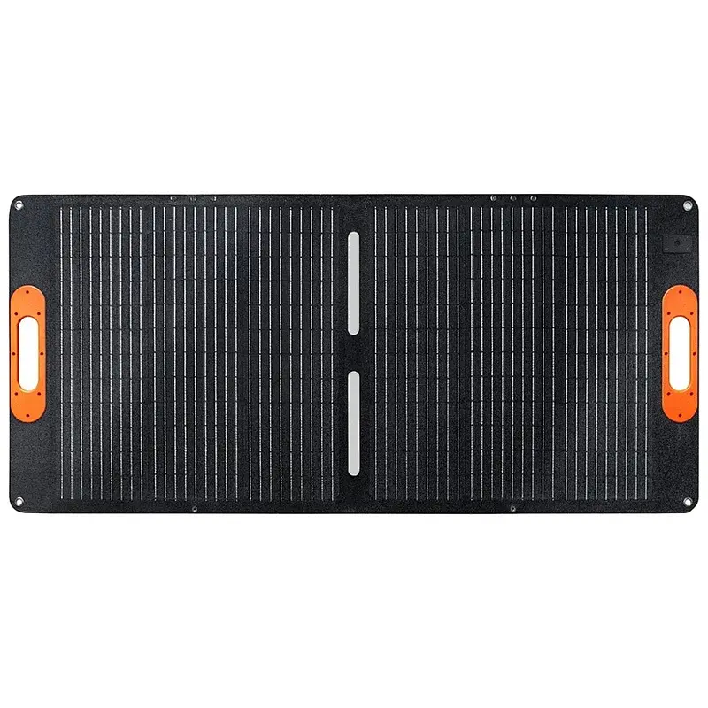 Портативна сонячна панель Epik FGM-24V-100W Monocrystalline PD65W+QC3.0 IP67 (1USB-A/1C) Black - фото 3