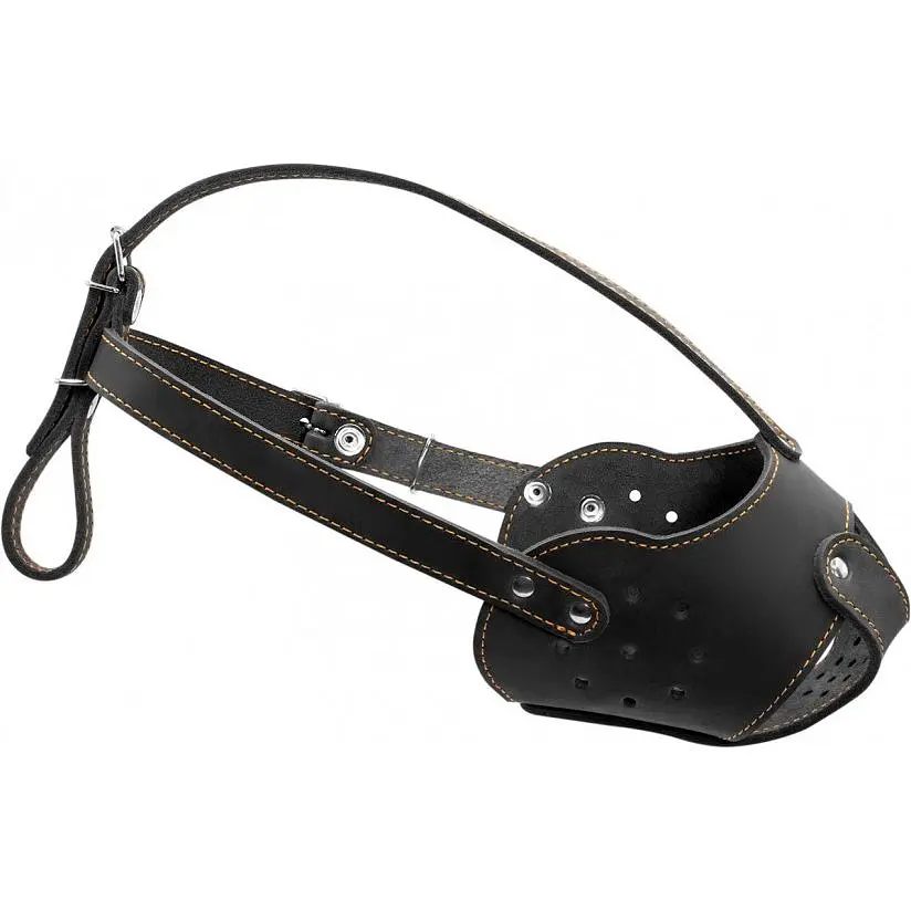 Намордник для собак Collar, шкіряний, № 3, 33 см, чорний - фото 2