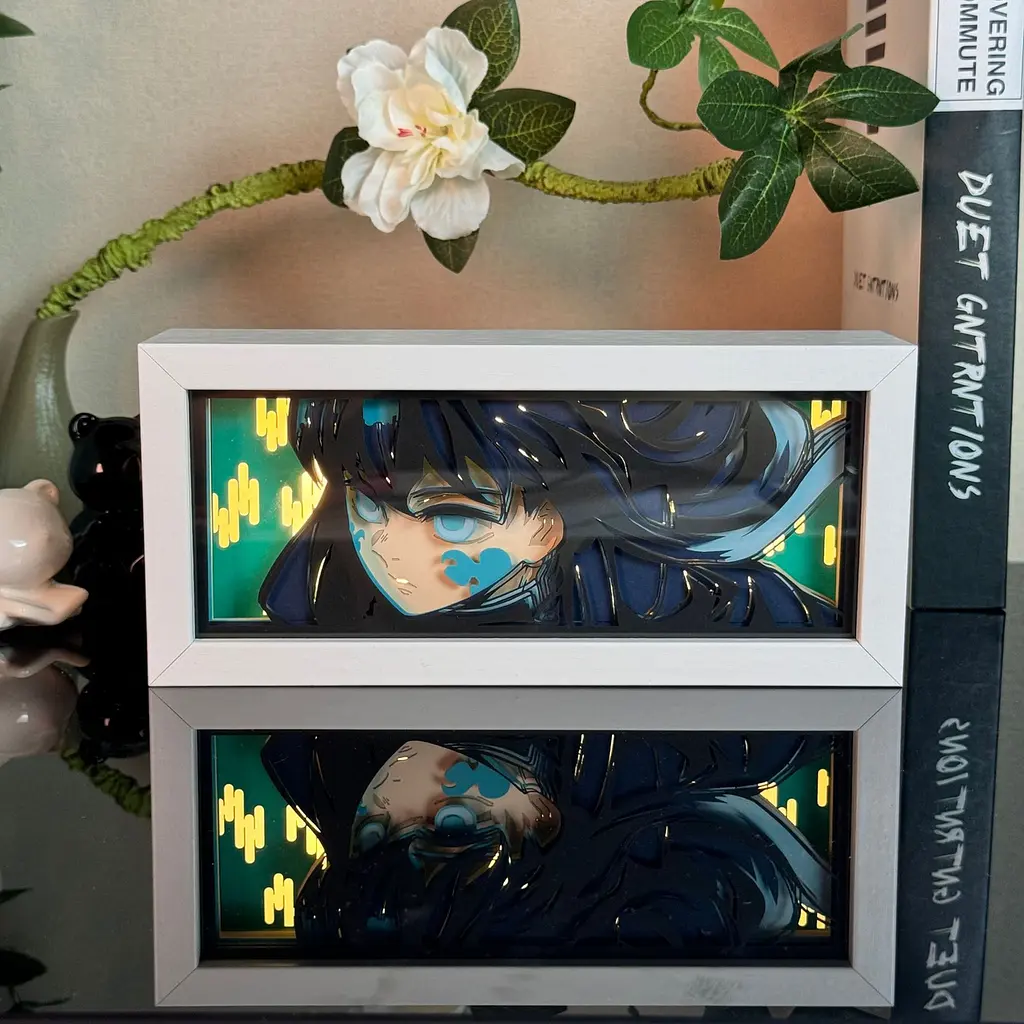 Світильник нічник 3D Клинок, що розсікає демонів Муічіро Токіто Demon Slayer Muichiro Tokito 20 см NL3D DS MT - фото 2