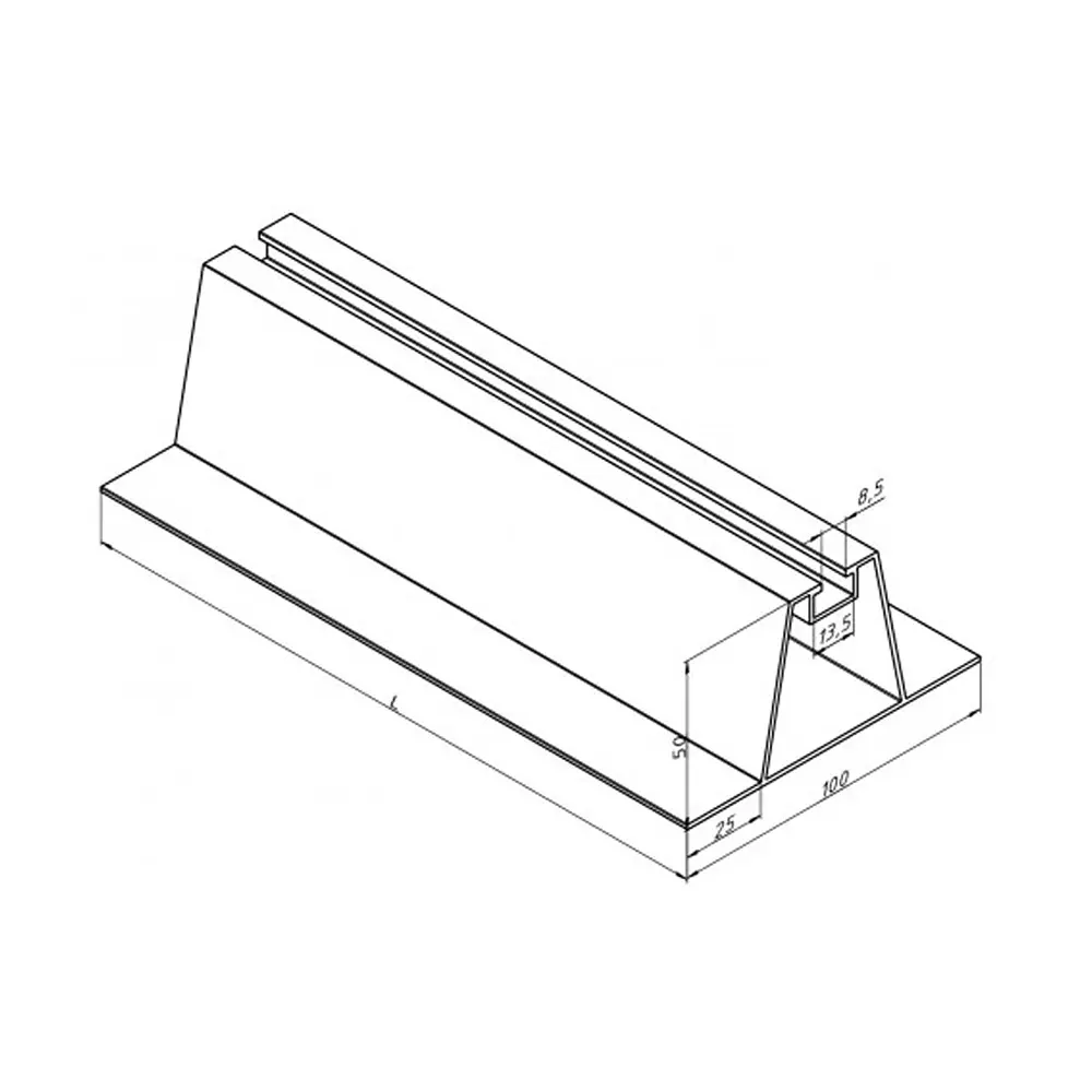 Безпрофільна система кріплення Spline systems для 3 сонячних панелей (94-00278) - фото 2