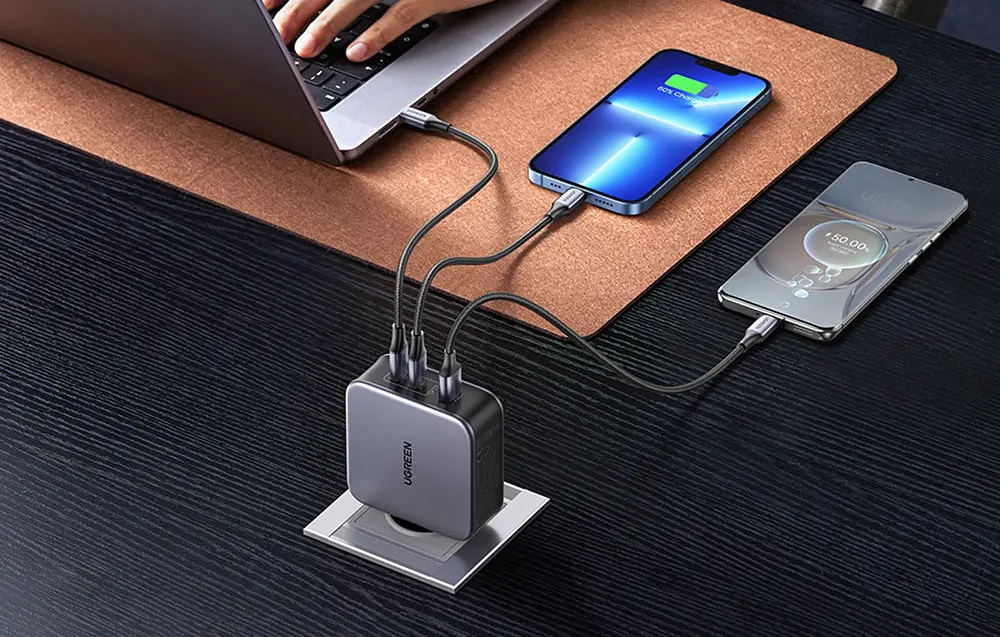 Мережевий зарядний пристрій Ugreen CD289 GaN Fast Charger 140W + Cable USB-C (90549) [99284] - фото 5