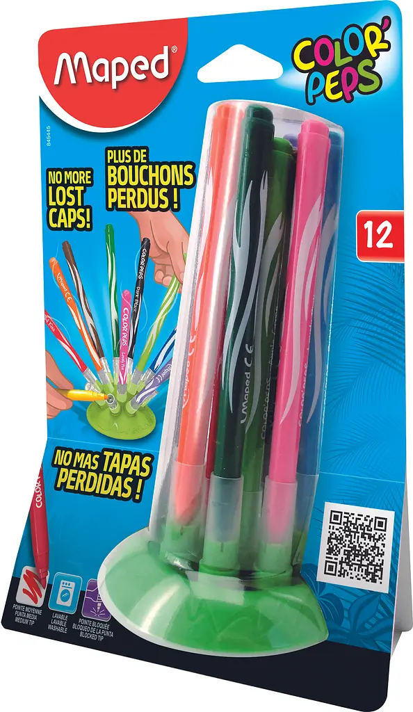 Фломастери Maped Color Peps Jungle Innovation, 12 кольорів, 12 шт. (MP.845445) - фото 2