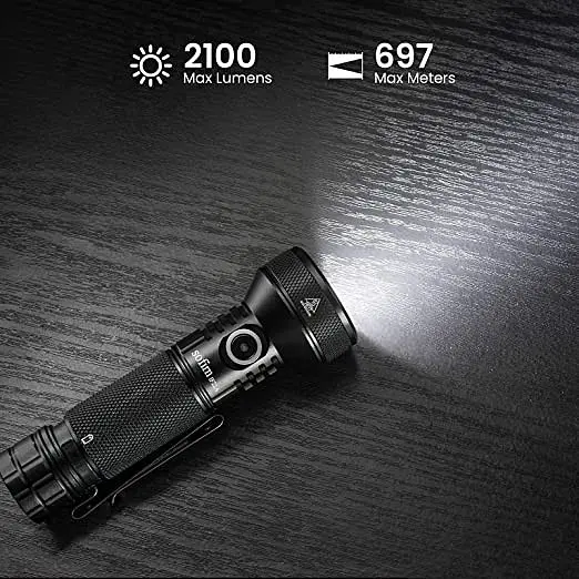 Ручний ліхтарик Sofirn IF22A 2100лм 21700 USB (Чорний) - фото 6