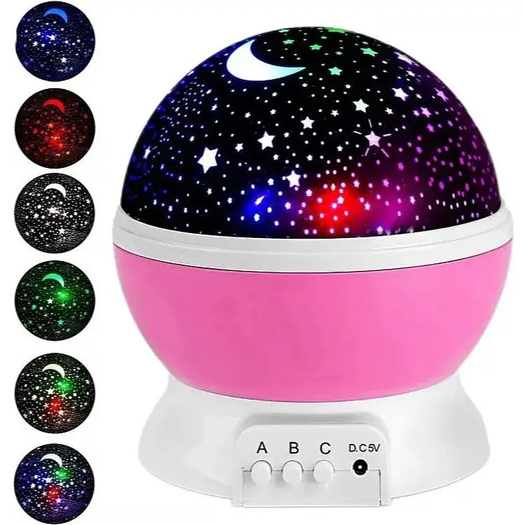 Круглый вращающийся ночник No brand Детский проектор звездное небо LED в ассортименте - фото 4