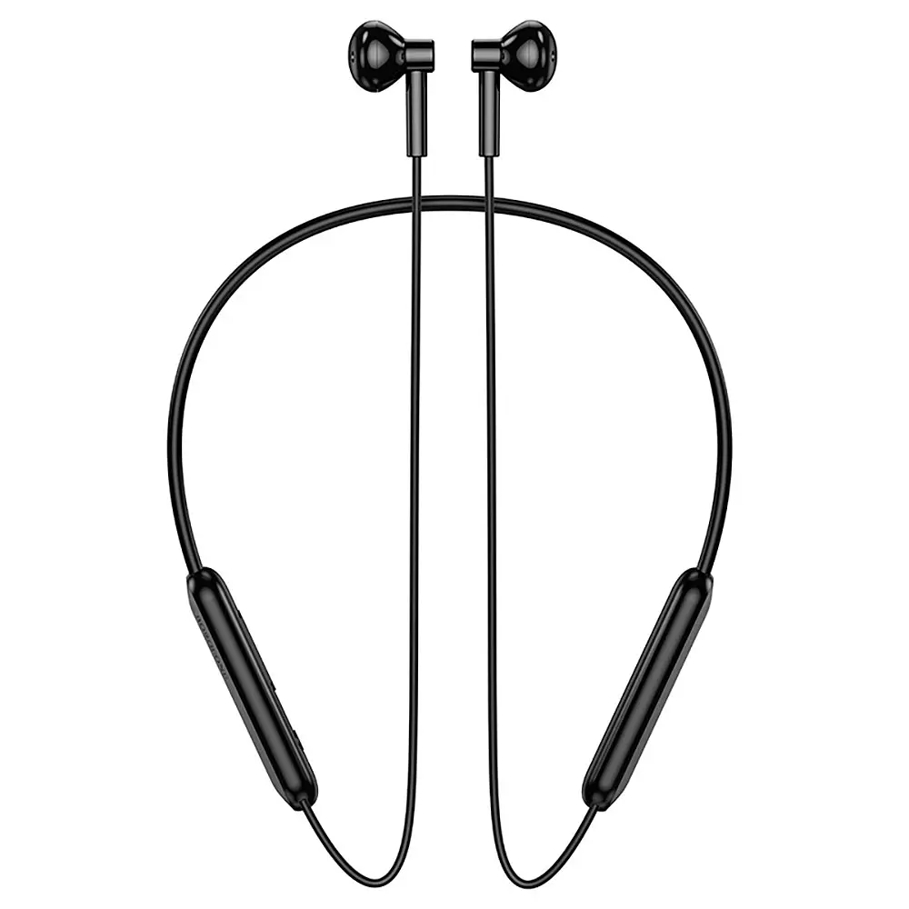 Бездротові спортивні навушники BOROFONE BE70 Light neck-hanging BT earphones obsidian black - фото 3