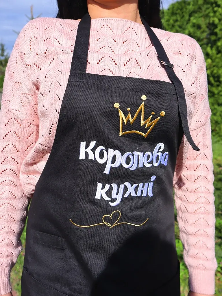 Фартух з написом Королева кухні, промофартухи - фото 6