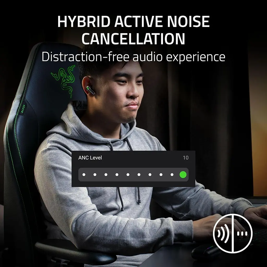 Навушники Razer TWS Hammerhead V3 Hyperspeed (RZ12-05610100-R3G1) - фото 9