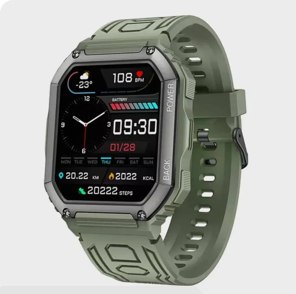 Смарт-годинник Lige Tank K06 Green (KTK0001R06G) - фото 2