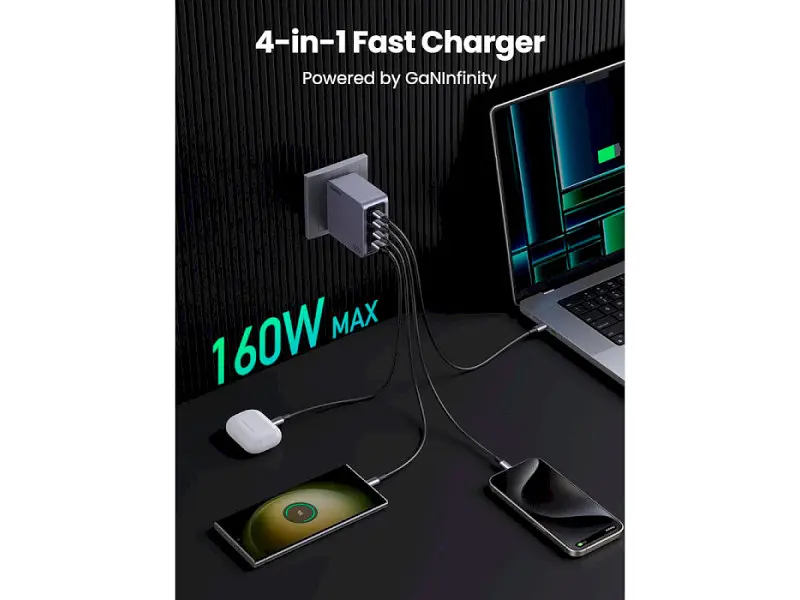 Мережевий зарядний пристрій UGREEN X763 Nexode Pro Space Gray (25877) - фото 2