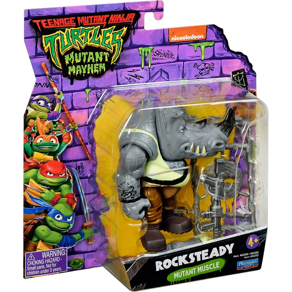 Ігрова фігурка TMNT Черепашки-ніндзя Movie III Рокстеді, 10 см (83293) - фото 6