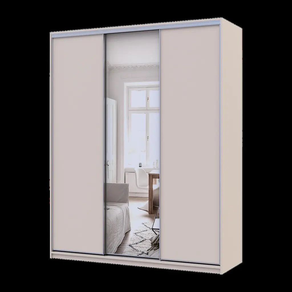 Шафа купе Doros Сіті Лайт Кашемір 2 ДСП / 1 дзеркало 180х60х225 (80736371)