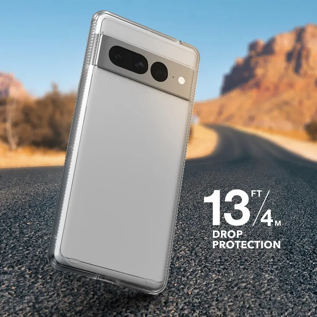 Оригінальний протиударний чохол для Google Pixel 7 Pro GEAR4 Crystal Palace прозорий з антимікробним покриттям - фото 10