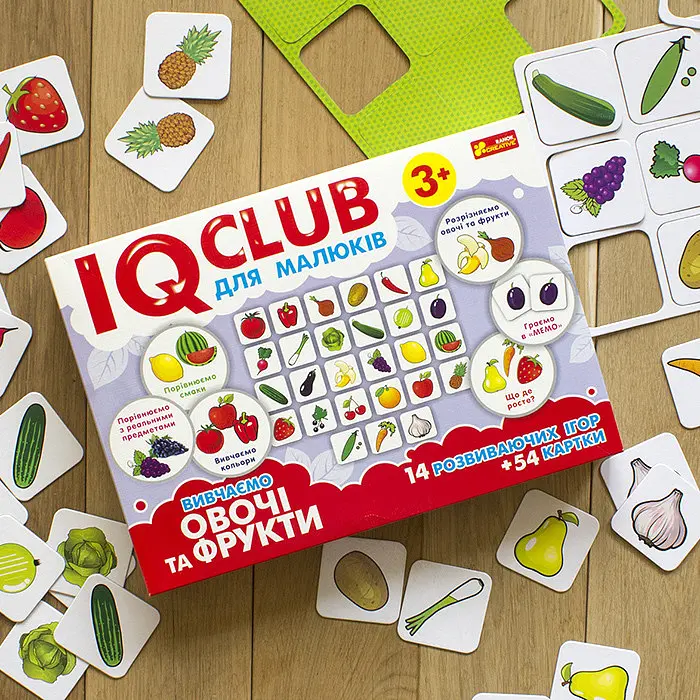Навчальні пазли Ranok Creative  IQ-club для малюків Вивчаємо овочі та фрукти 13203004 - фото 2