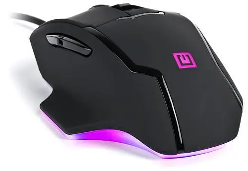 Миша REAL-EL RM-555, чорний, USB, оптична, 6400 dpi, 6 кнопок, 1,8 м, вбудоване підсвічування (RM-555)