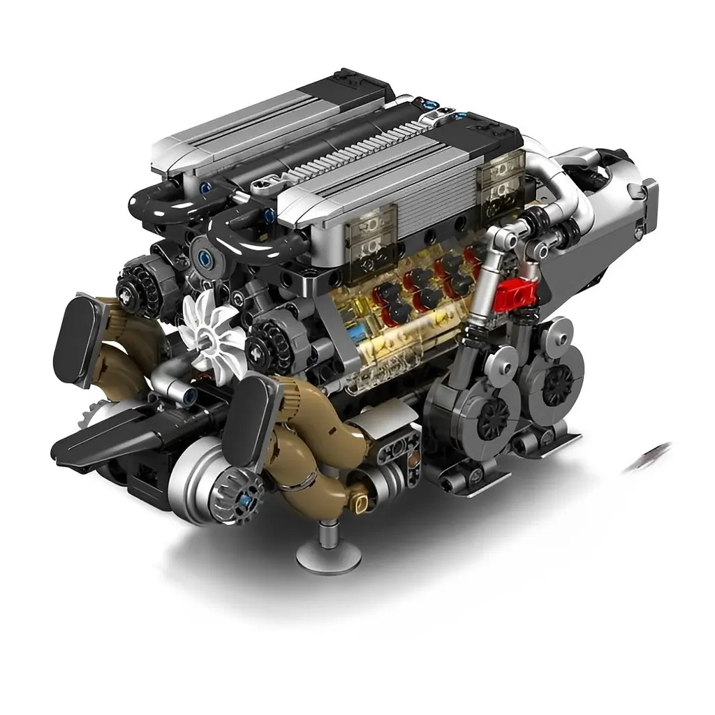 Конструктор двигун W16 від Mould King TECHNIC шестициліндровий для дітей та дорослих, 952 деталей - фото 2