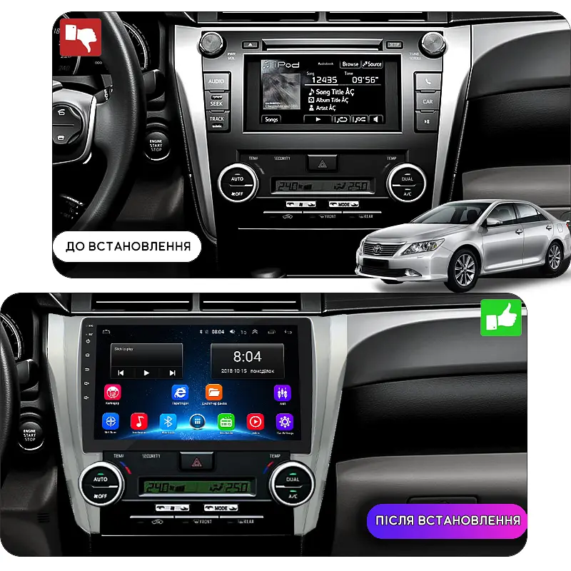 Автомагнитола штатная Toyota Camry V55 2015-2017 10 черный XPRO (MER-14130_5866) - фото 6