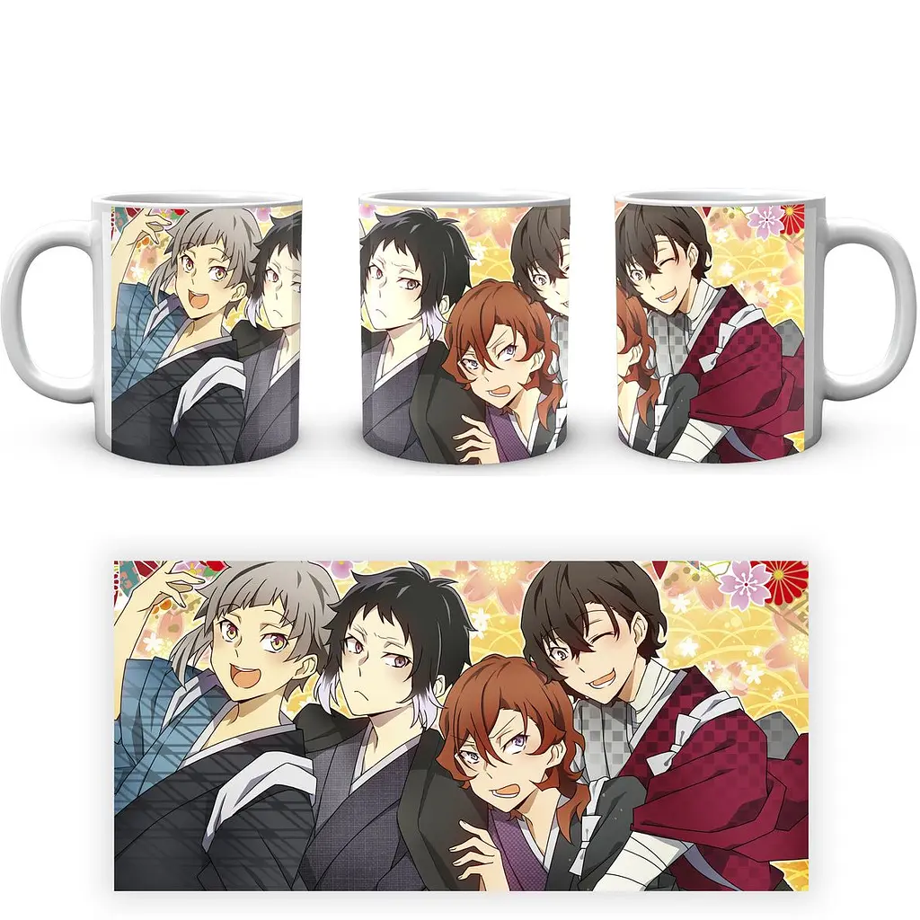 Кухоль GeekLand Bungou Stray Dogs Проза Бродячих Псів Ацуши Акутагава Дазай Чуя BSD 30 330 мл білий - фото 4