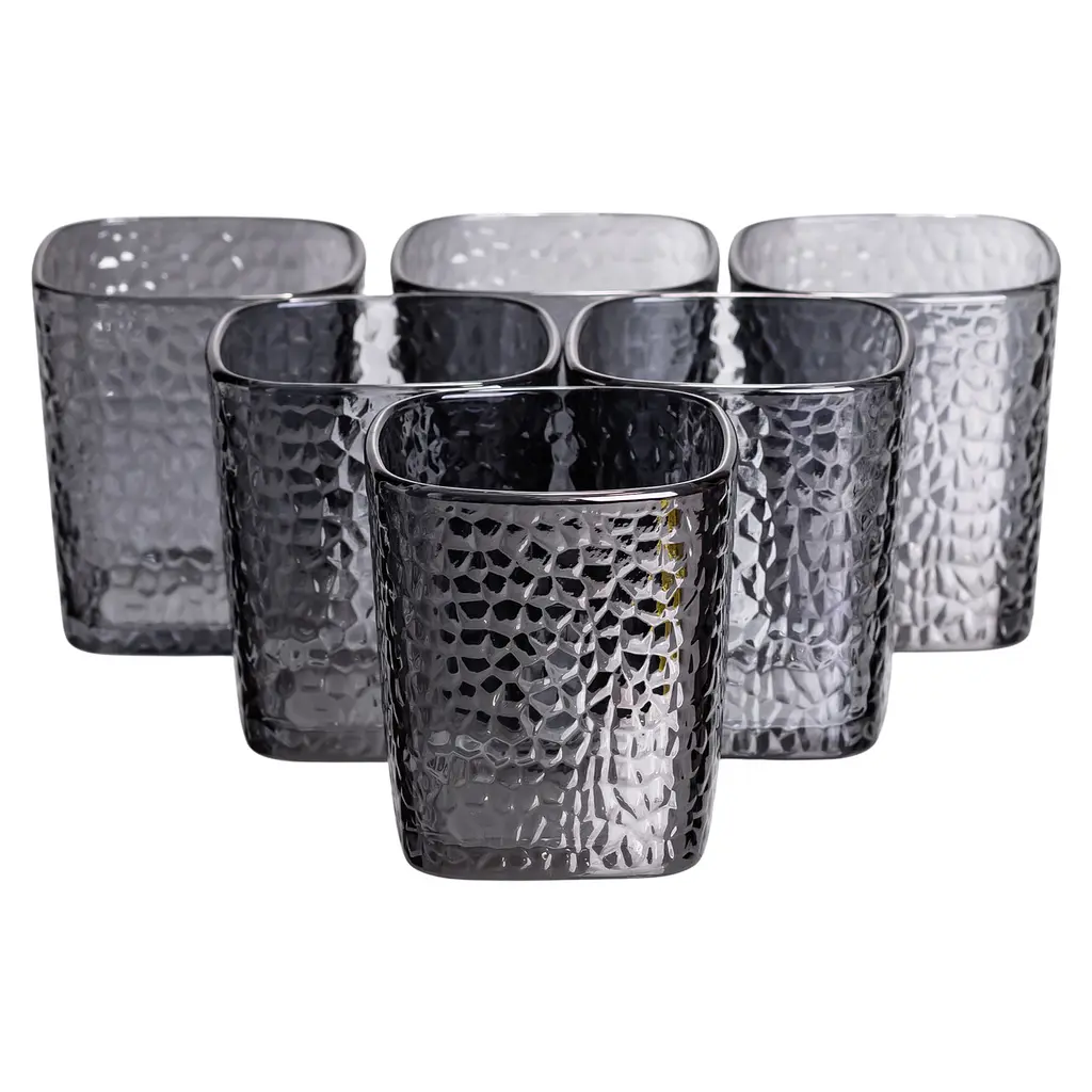 Кувшин 1.8 л со стаканами 6 штук по 200 (мл) графин для компота сока воды лимонада кувшин для напитков Серый Yiwu HP-19-38S - фото 4