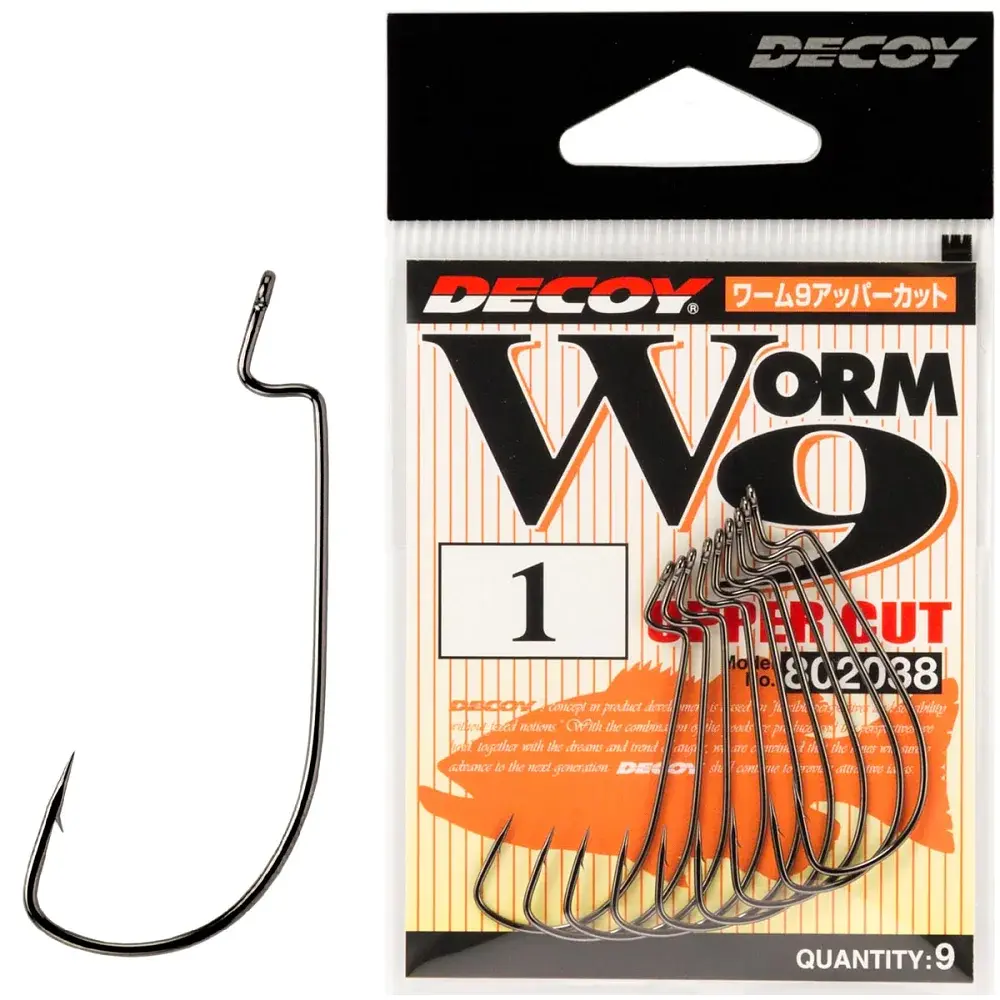 Крючок Decoy Worm9 Upper Cut 2/0 (8 шт/уп)