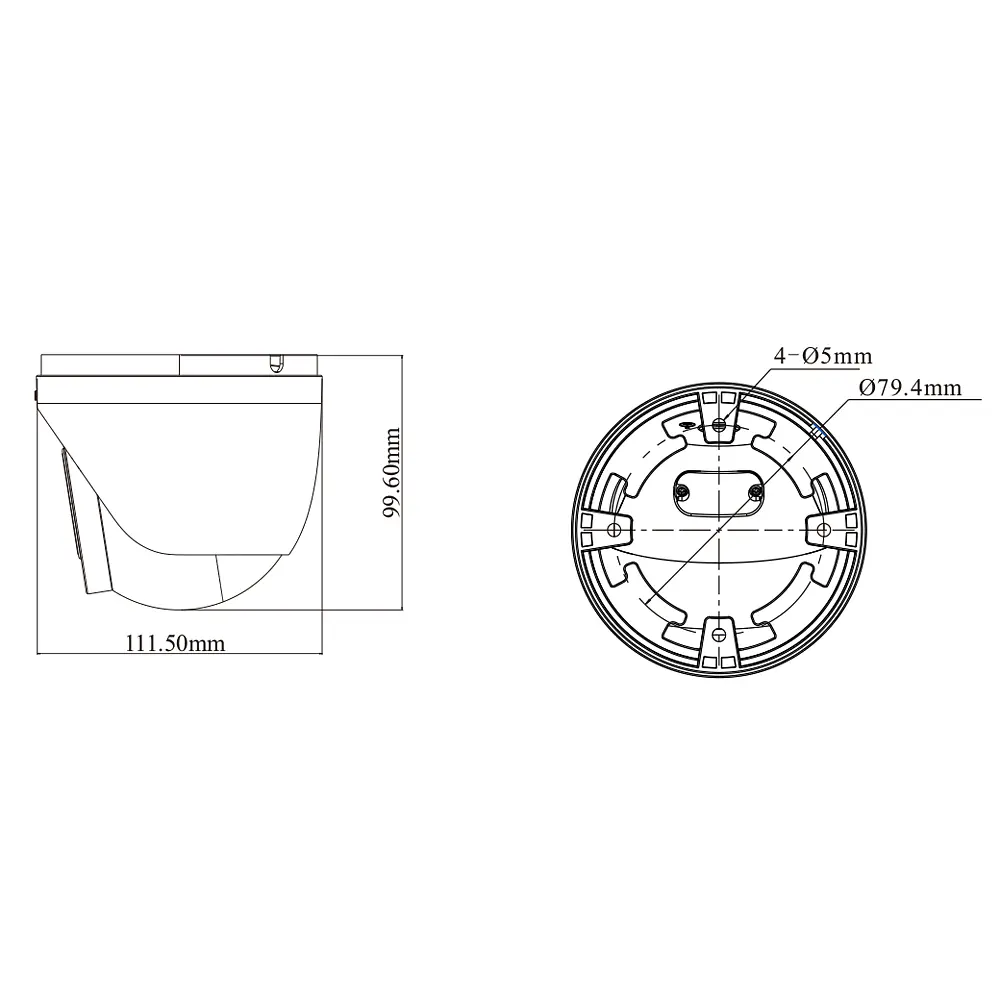 IP-відеокамера 4Mp TVT TD-9545C4-A-PA(PE/AW3) White f=2.8mm, ІЧ+LED-підсвічування, з мікрофоном (77-00488) - фото 2