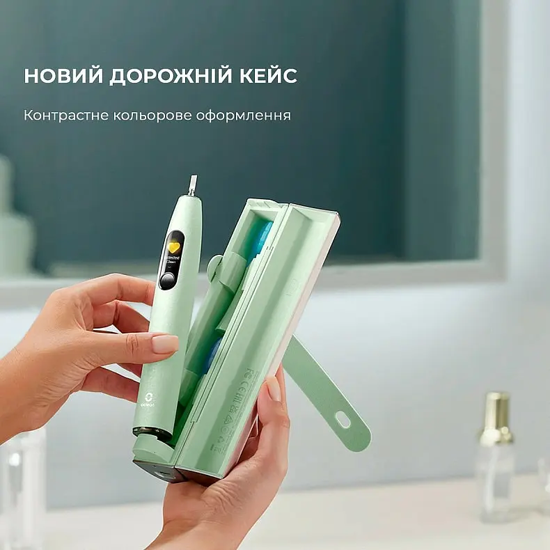 Электрическая зубная щетка Oclean X Ultra Set Green - фото 14