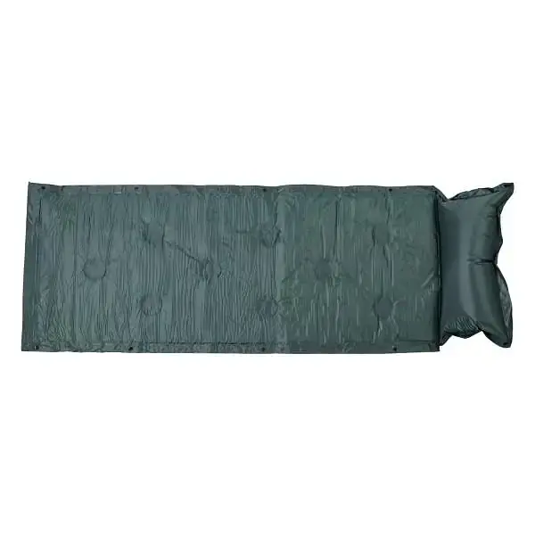 Надувний матрац Lugi автоматичний 175х60х2 см з подушкою зелений SJ-0028-1GR - фото 2