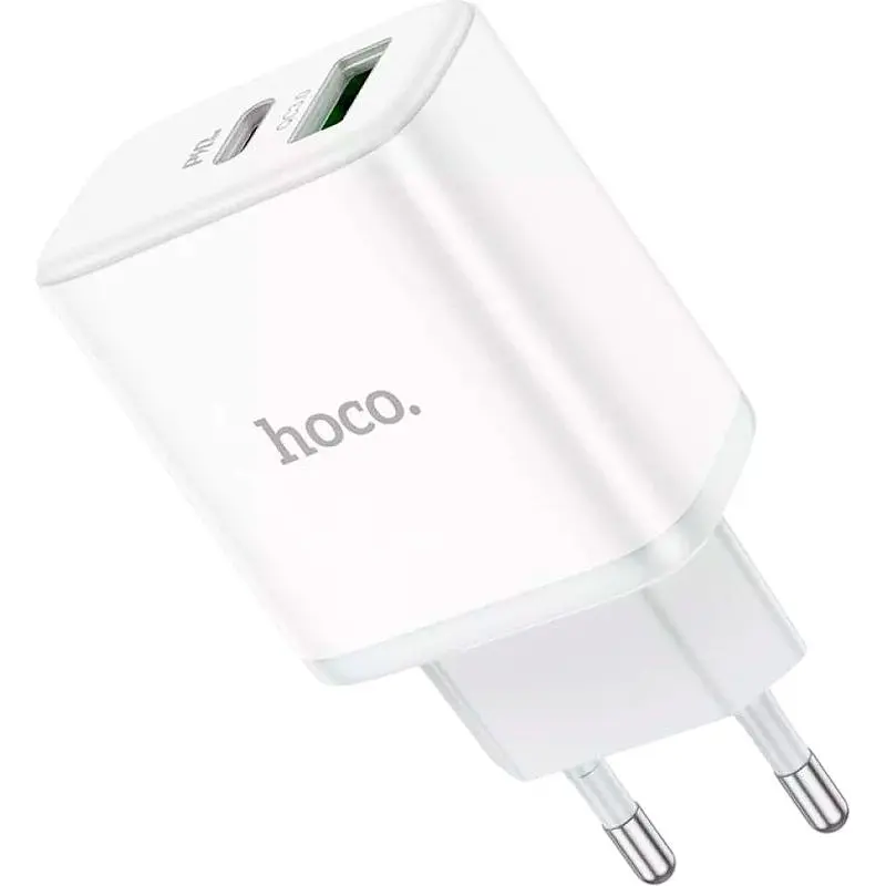 Мережевий зарядний пристрій Hoco C105A PD 20W White [86910] - фото 3
