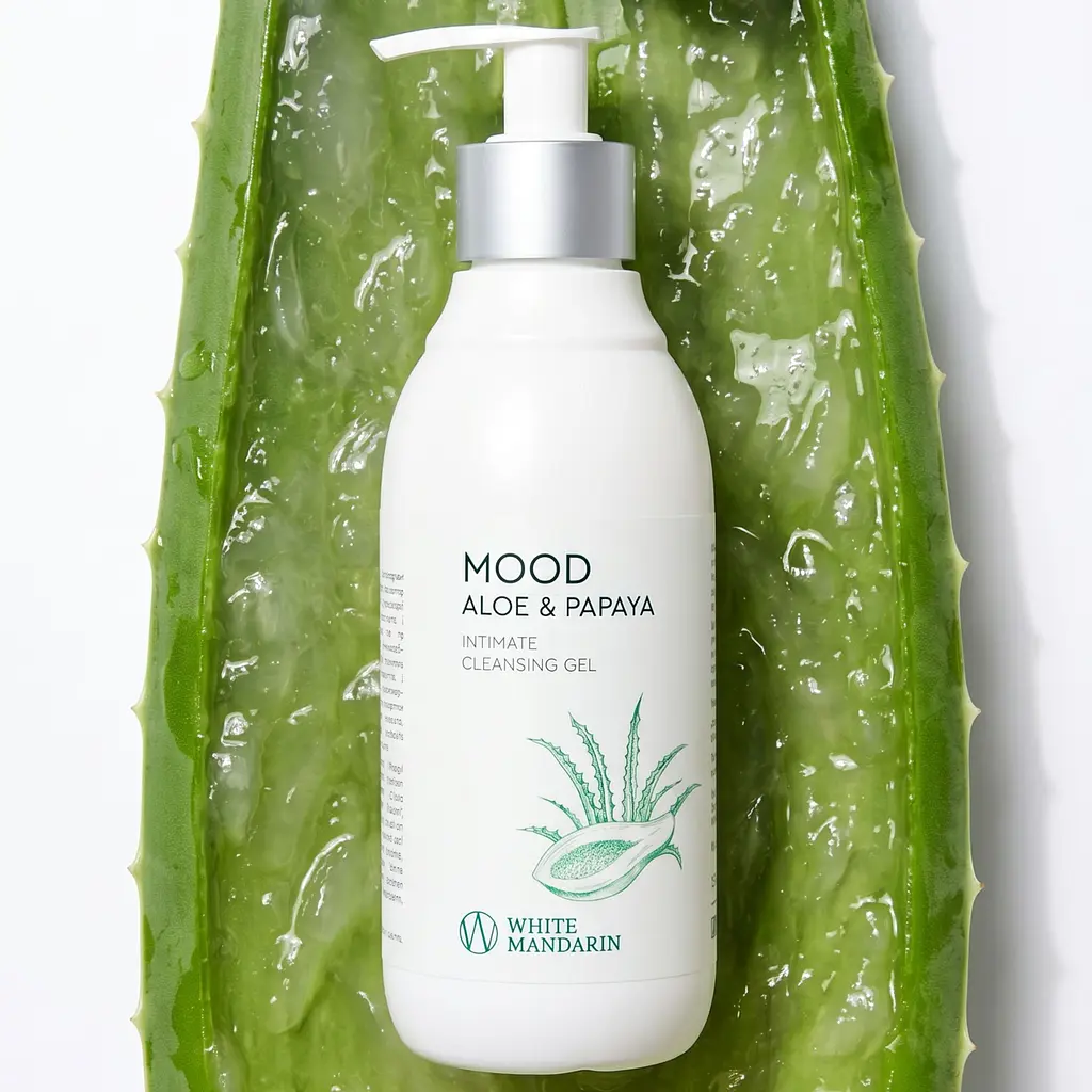 Гель для інтимної гігієни Алое Папая Mood ALOE & PAPAYA White Mandarin 280 мл - фото 4