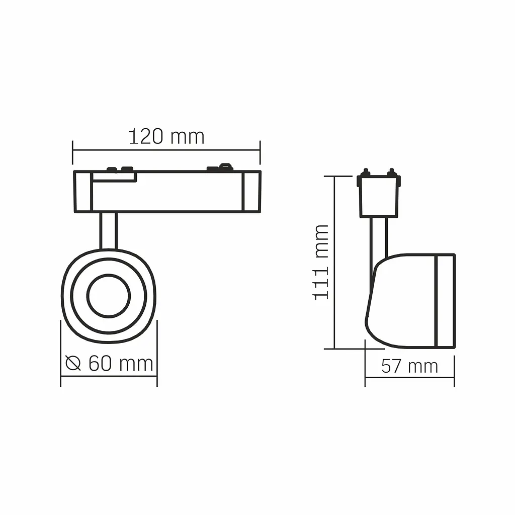 Світильник МАГНІТНИЙ трековий VIDEX LA76B 8.5W 4000K 48V Black VIDEX (28023-000) - фото 10