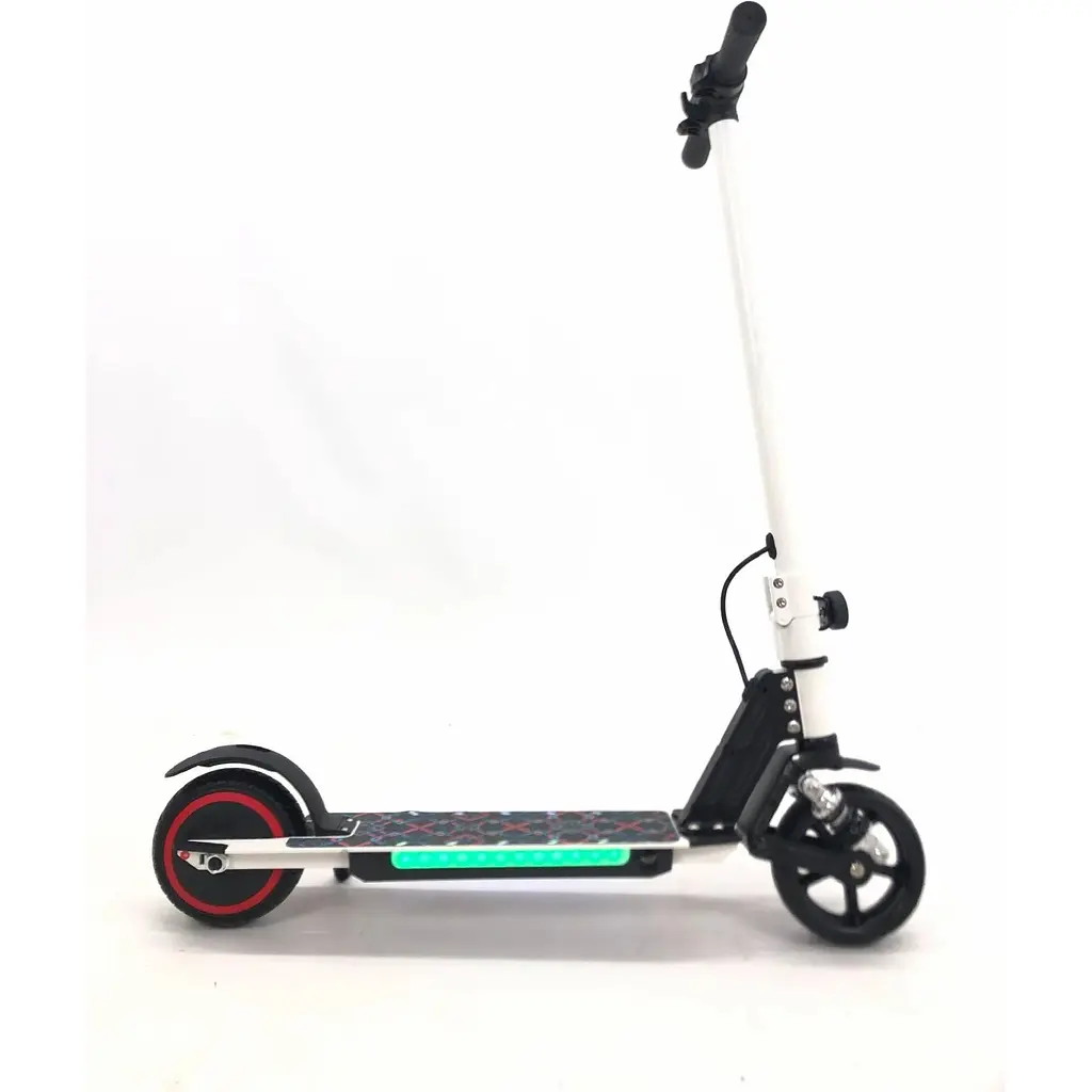 Детский Электросамокат E-Scooter ES3 LED + амортизатор Белый - фото 4