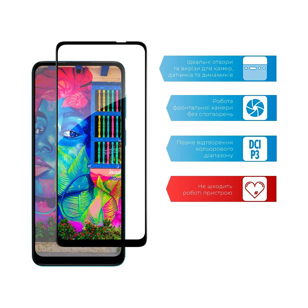 Скло захисне ACCLAB Full Glue MOTO G22 (1283126542206) - фото 4