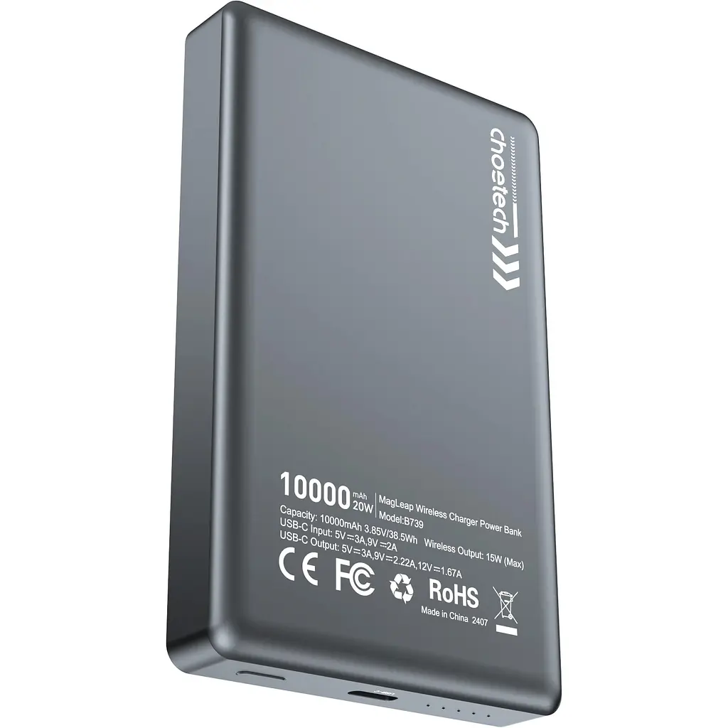 Зовнішній акумулятор Choetech B739-BK 10000mAh 20W Black [123963] - фото 2