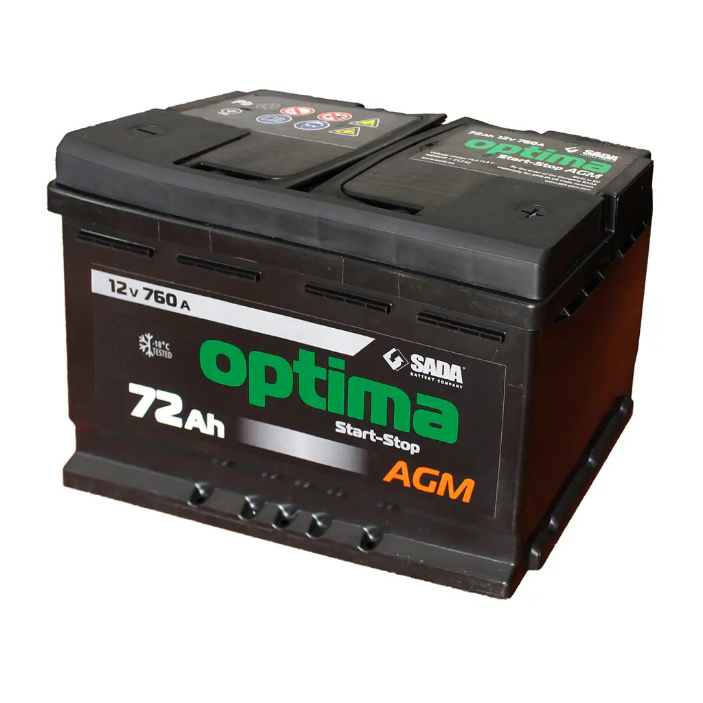 Автомобильный аккумулятор Optima AGM 6СТ-72 12В 72Ач 760А - фото 3