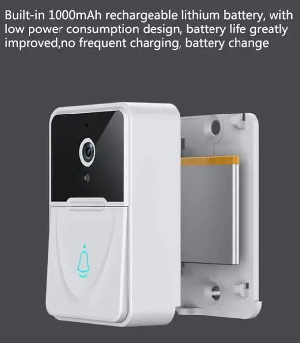 Дзвінок дверний розумний з відеодомофоном та Wi-Fi камерою Білий - фото 2