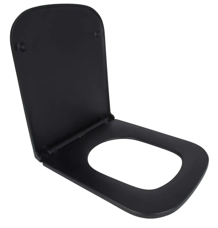 Сидіння для унітазу Qtap Tern Matt Black з мікроліфтом Slim Duroplast, Quick Release QT99HY2322MB - фото 2