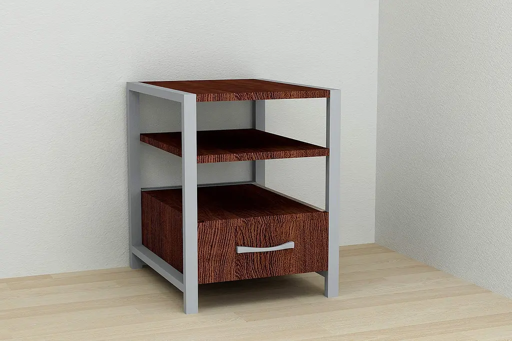 Тумба универсальная Ferrum-decor Вивьен 1/1 50x41x40 серый ДСП Венге 16мм (FRD-106184) - фото 5