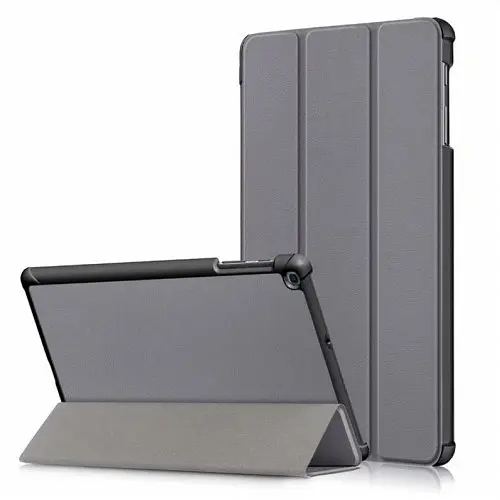 Чехол-книжка для планшета Samsung Galaxy Tab A8 2019 SM-T290 и SM-T295 кожа PU Серый - фото 2