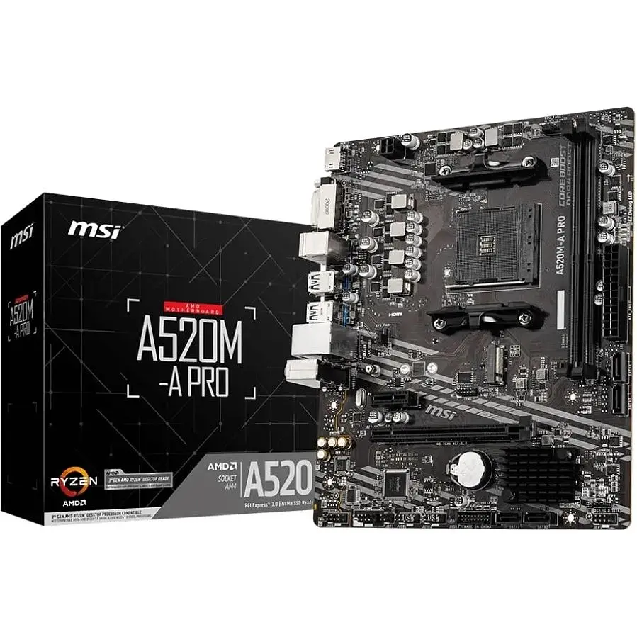 Материнська плата MSI A520M-A Pro Socket AM4 - фото 2