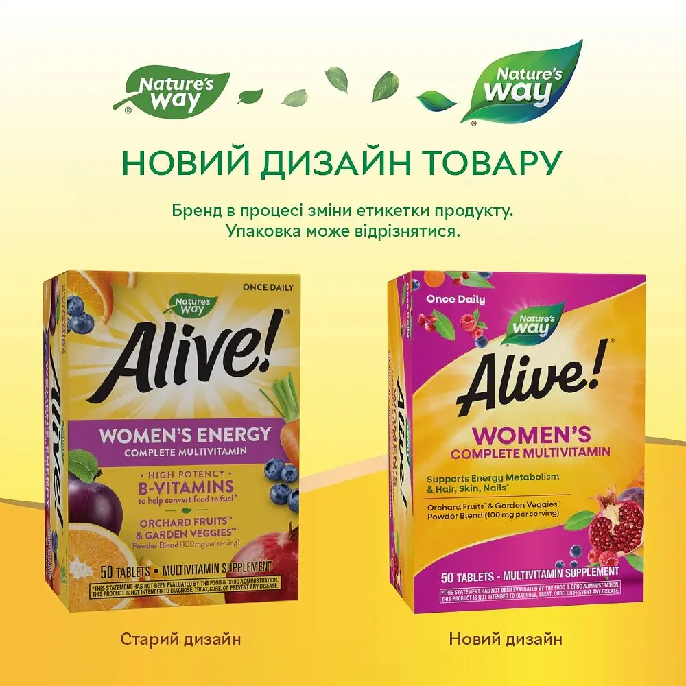 Вітаміни та мінерали Nature's Way Alive! Women's Complete Multivitamin, 50 таблеток для жінок - фото 4